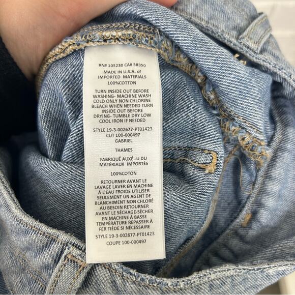 Joie Gabriel Thames Two Toned Patch Pocket Button Fly Jeans Size 25 - Picture 5 of 12